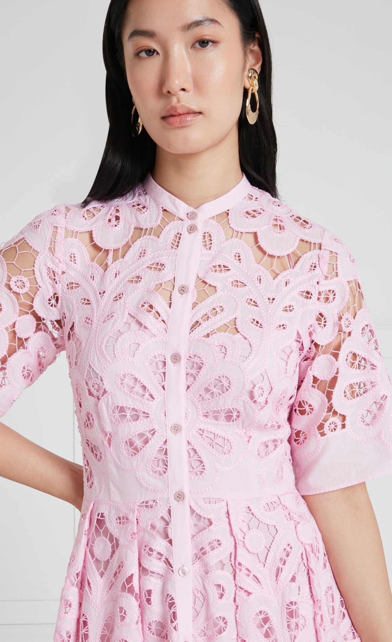 Guinevere Shirt Dress - Pink