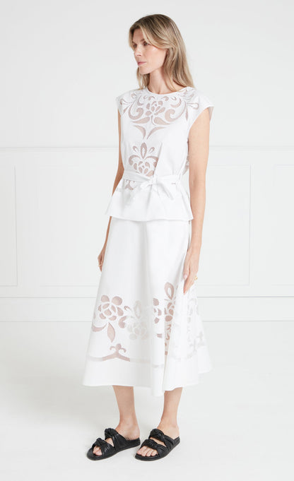 Nelle Sleeveless Top - White