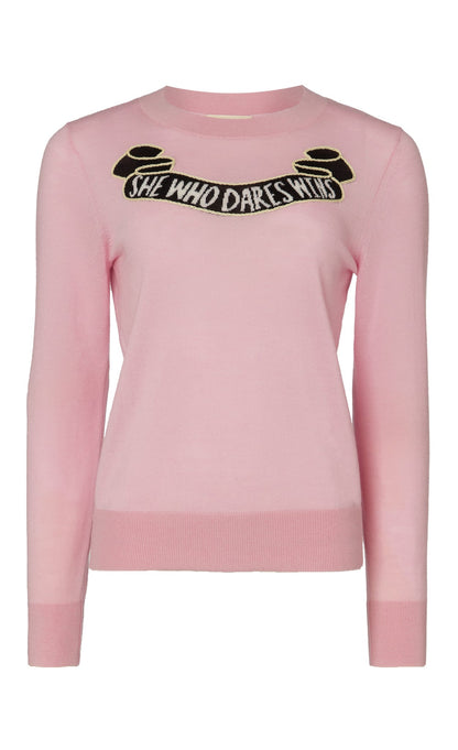 She Who Dares Jumper - Pink